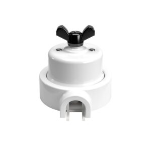 Switch set with porcelain base Creative Cables, black