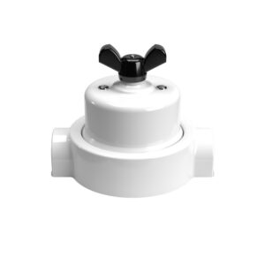 Switch set with porcelain base Creative Cables, black