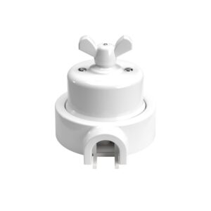 Switch set with porcelain base Creative Cables, white