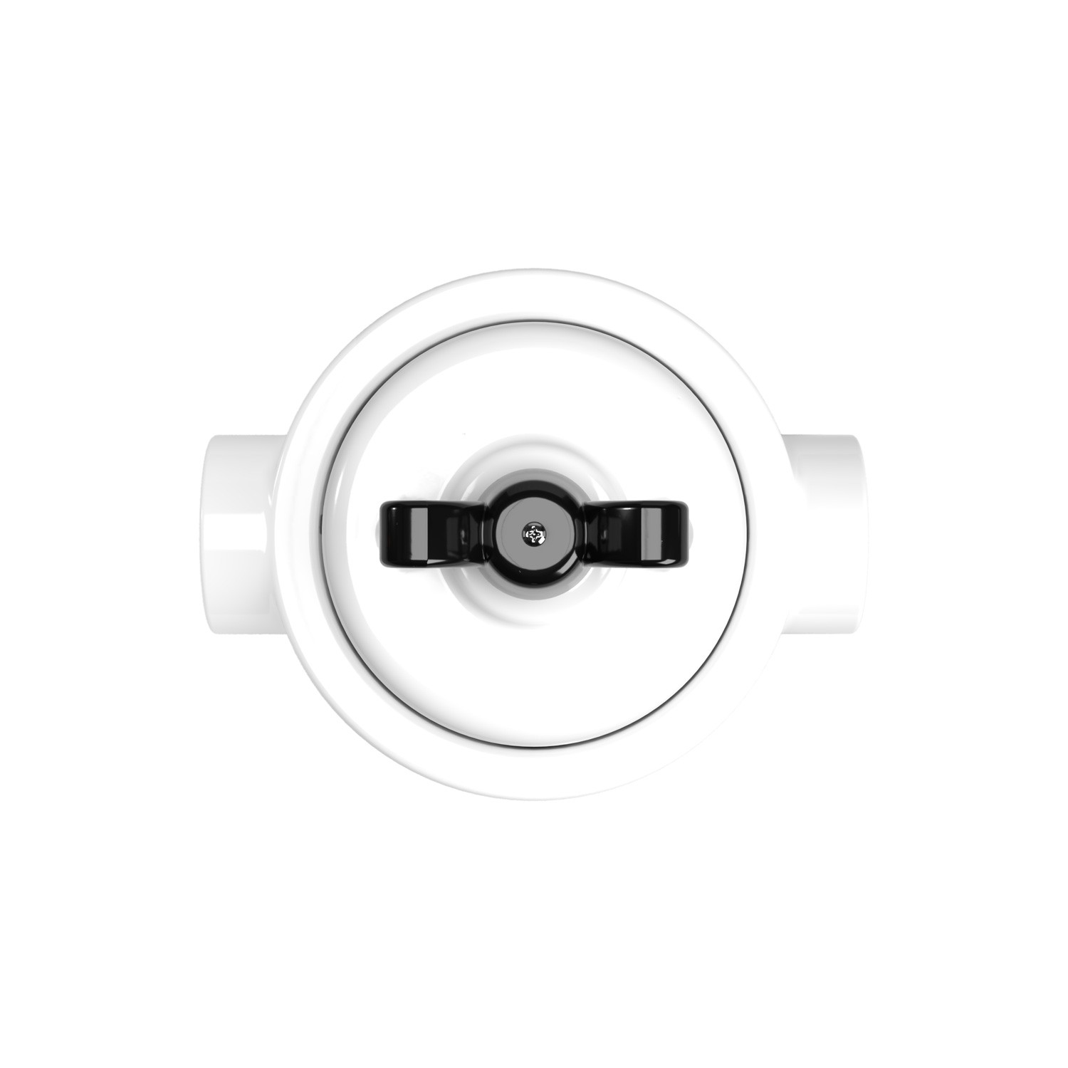 Switch set with porcelain base Creative Cables, black