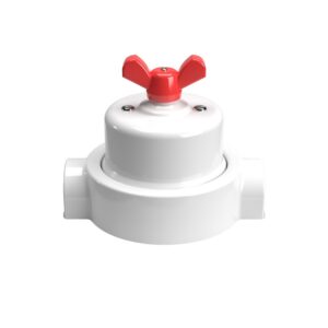 Switch set with porcelain base Creative Cables, red