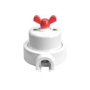 Switch set with porcelain base Creative Cables, red