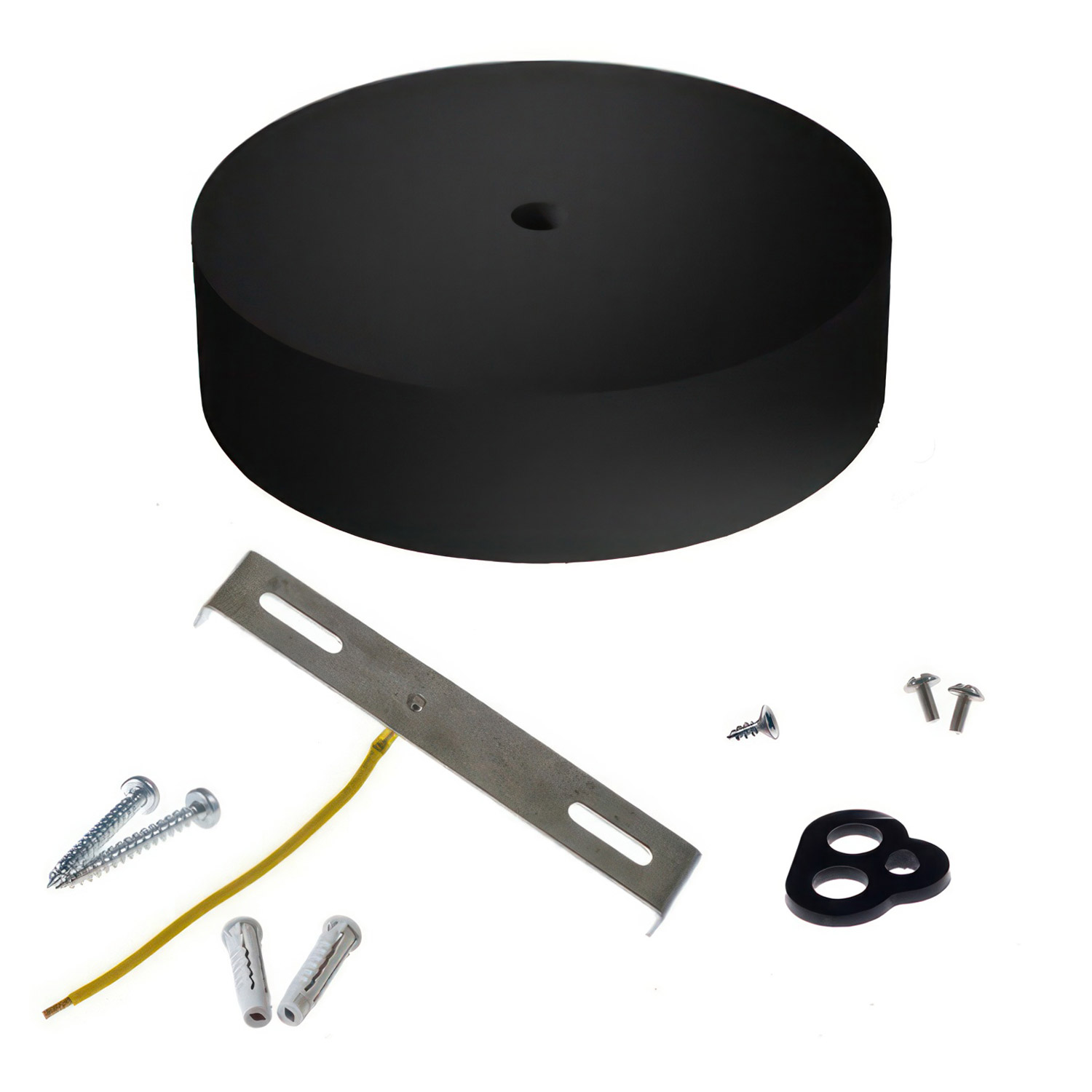 Wooden ceiling socket Creative Cables, black
