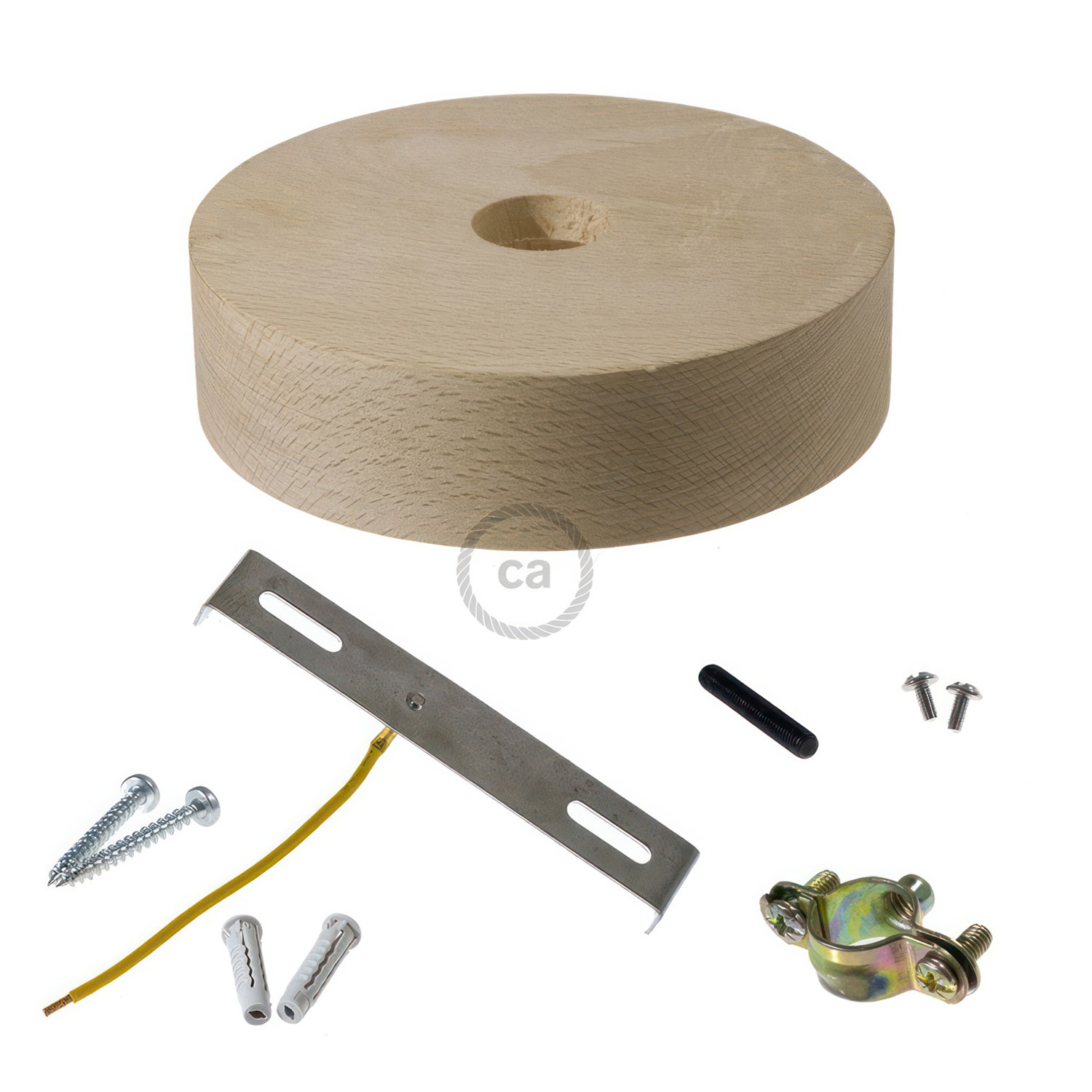 Wooden ceiling socket Creative Cables, natural