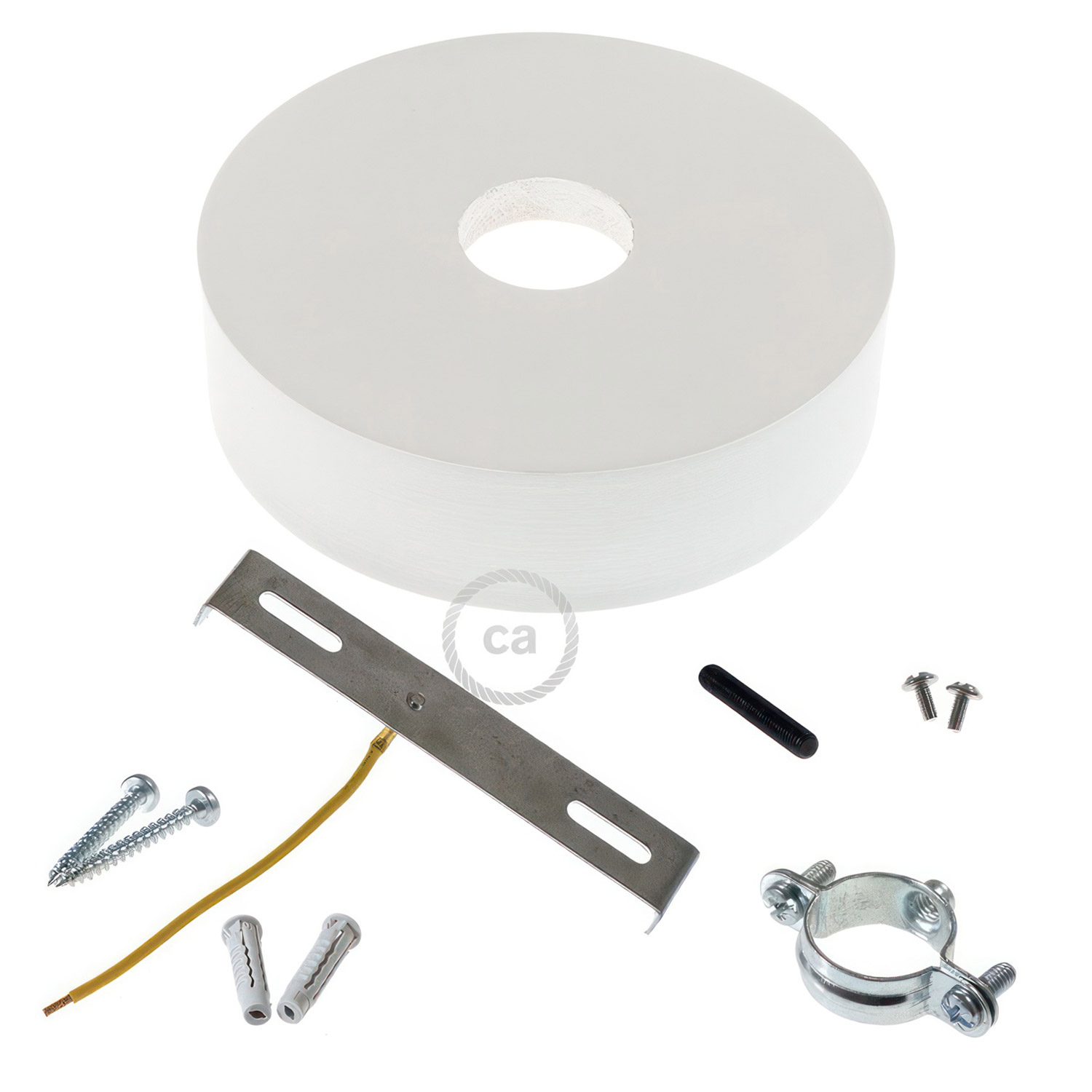 Wooden ceiling socket Creative Cables, white