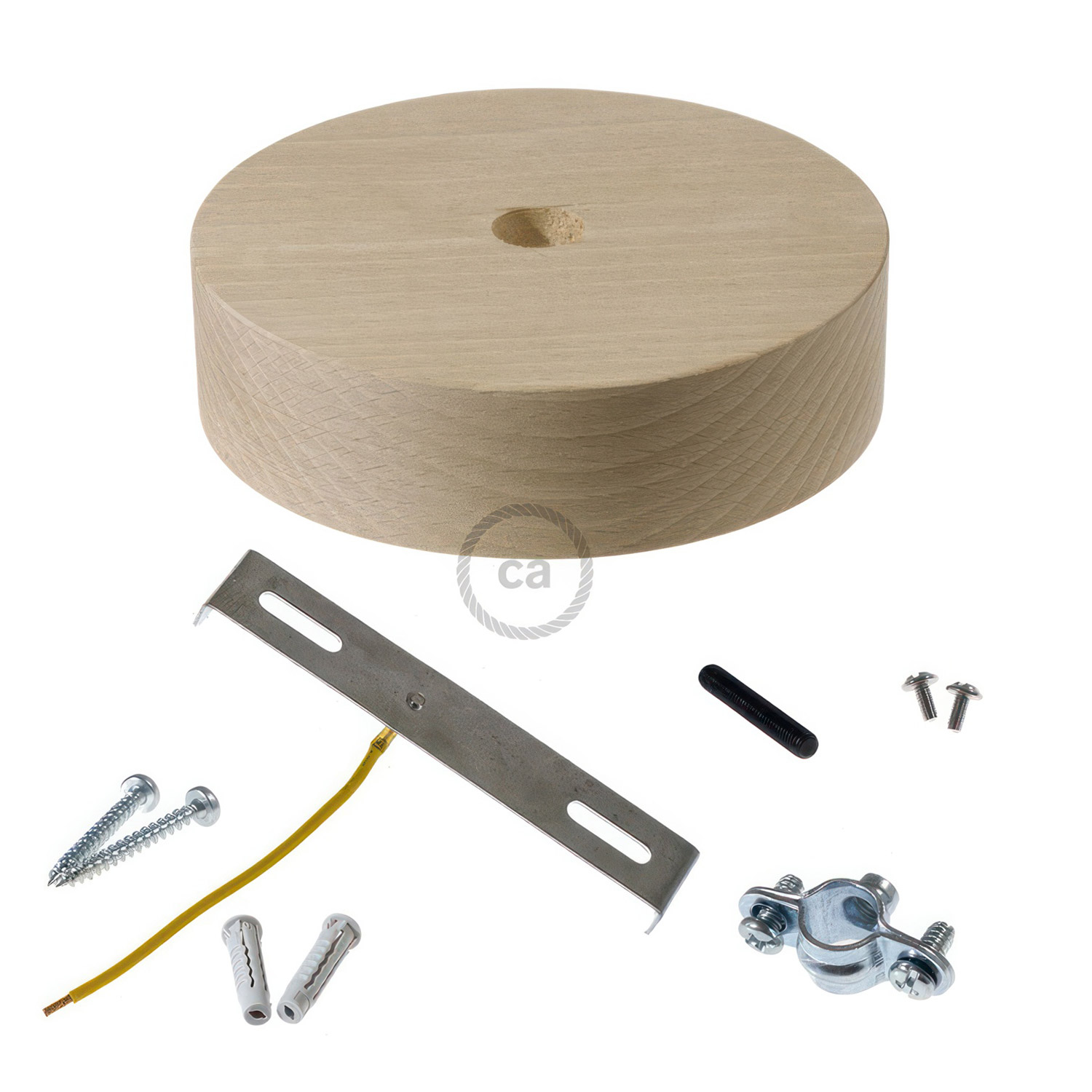 Wooden ceiling socket Creative Cables, natural