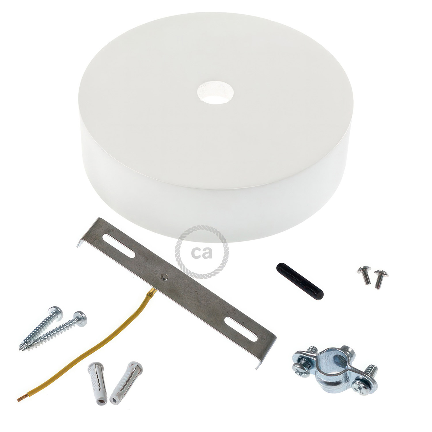 Wooden ceiling socket Creative Cables, white